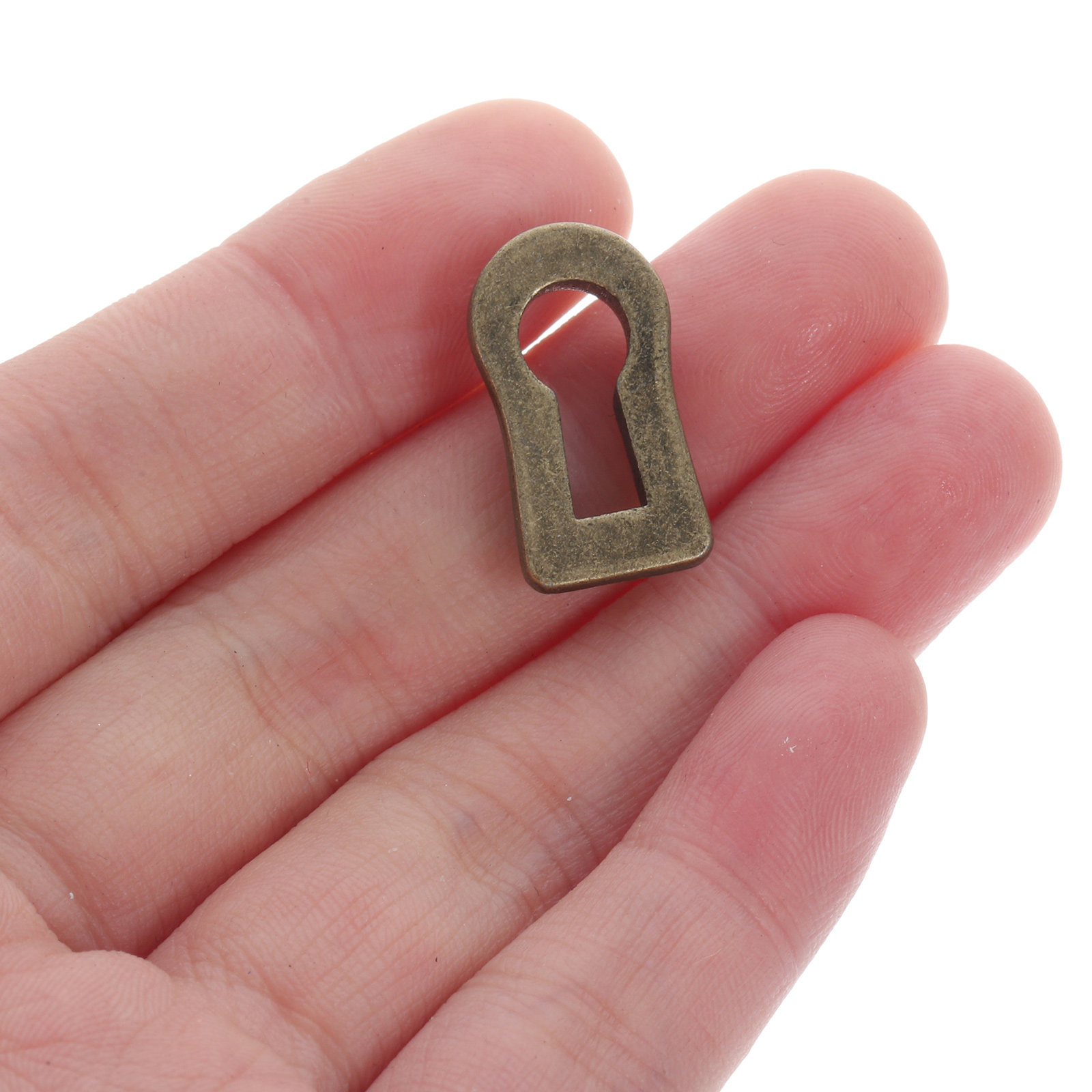 Furniture Hardware Locks - 12 Buah Pelat Lubang Kunci Oval