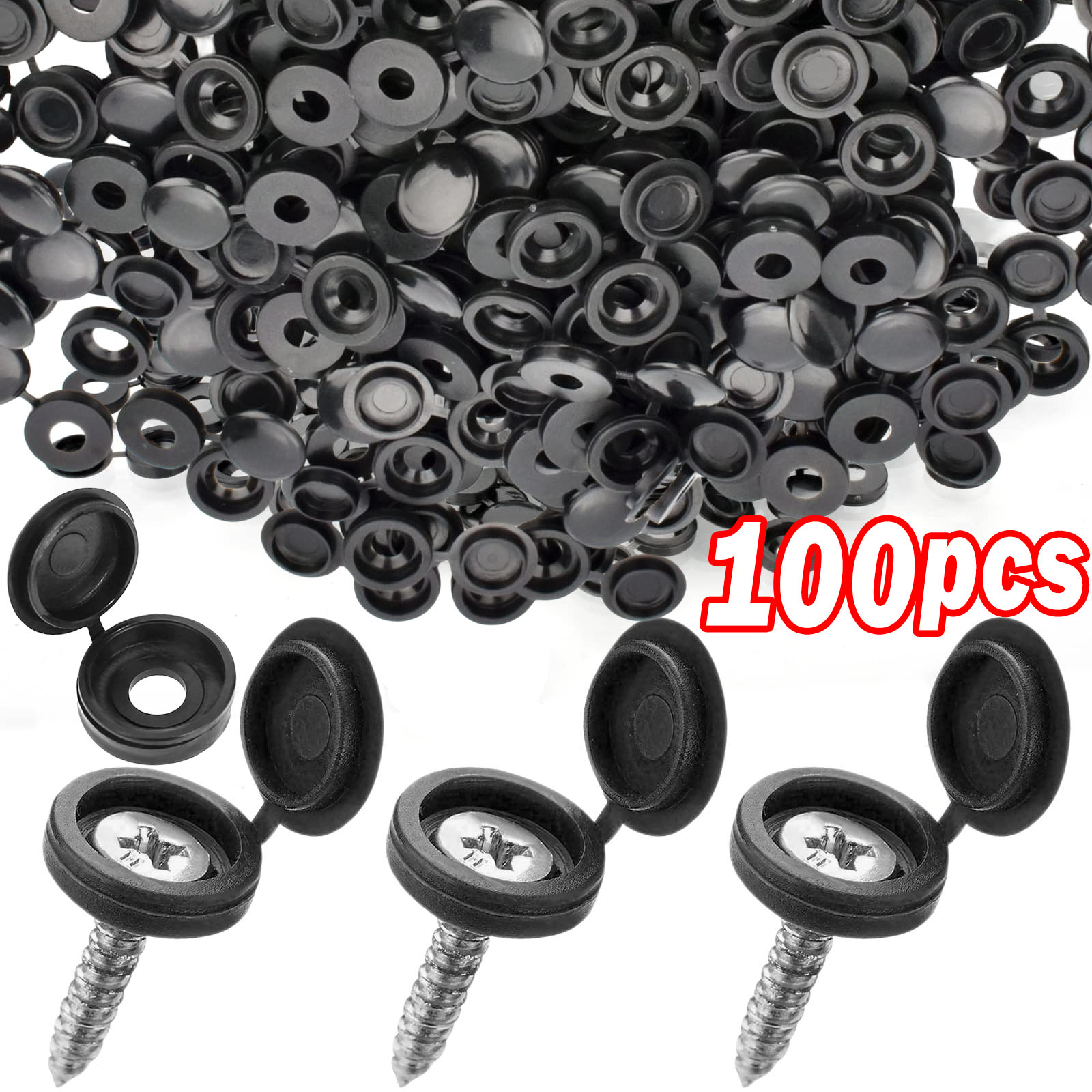 Furniture Hardware Replacement Parts - 5/100 buah sarung tutup sekrup plastik