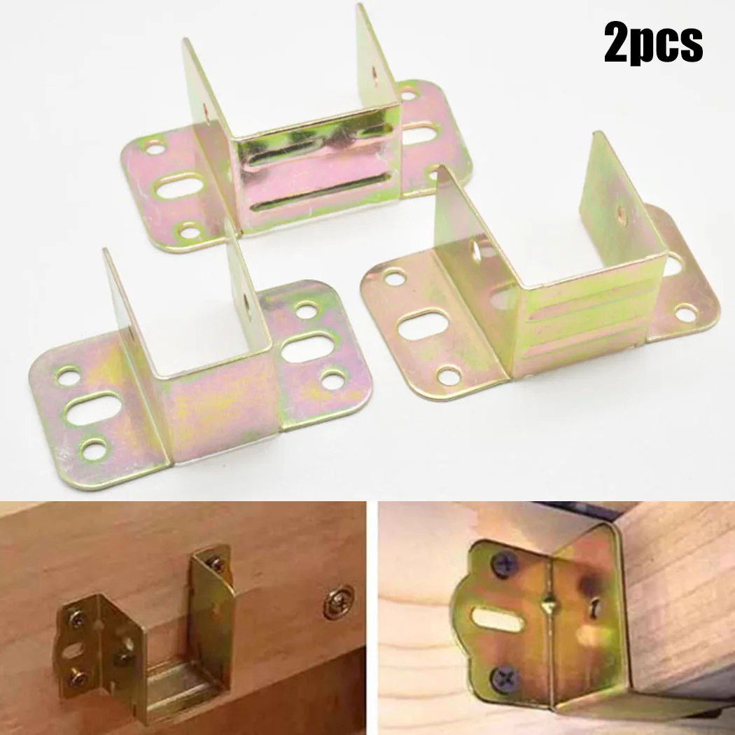 Furniture Hardware Replacement Parts - 2 buah braket tempat tidur logam