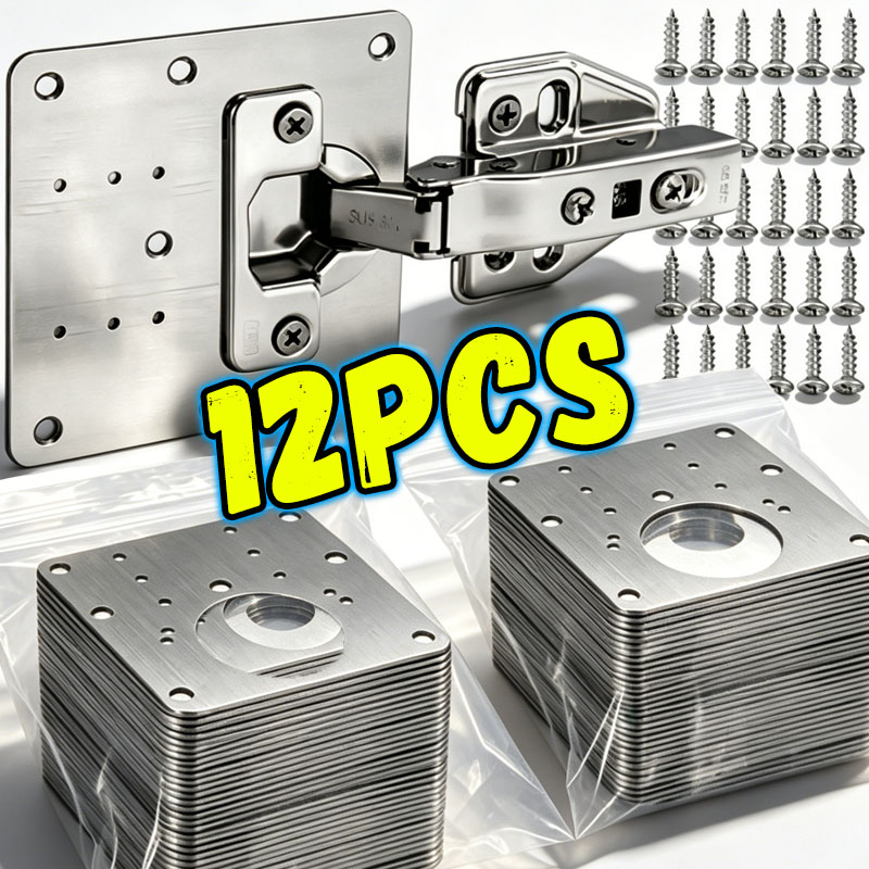 Furniture Hardware Replacement Parts - Kit Pelat Perbaikan Engsel Pintu Kabinet