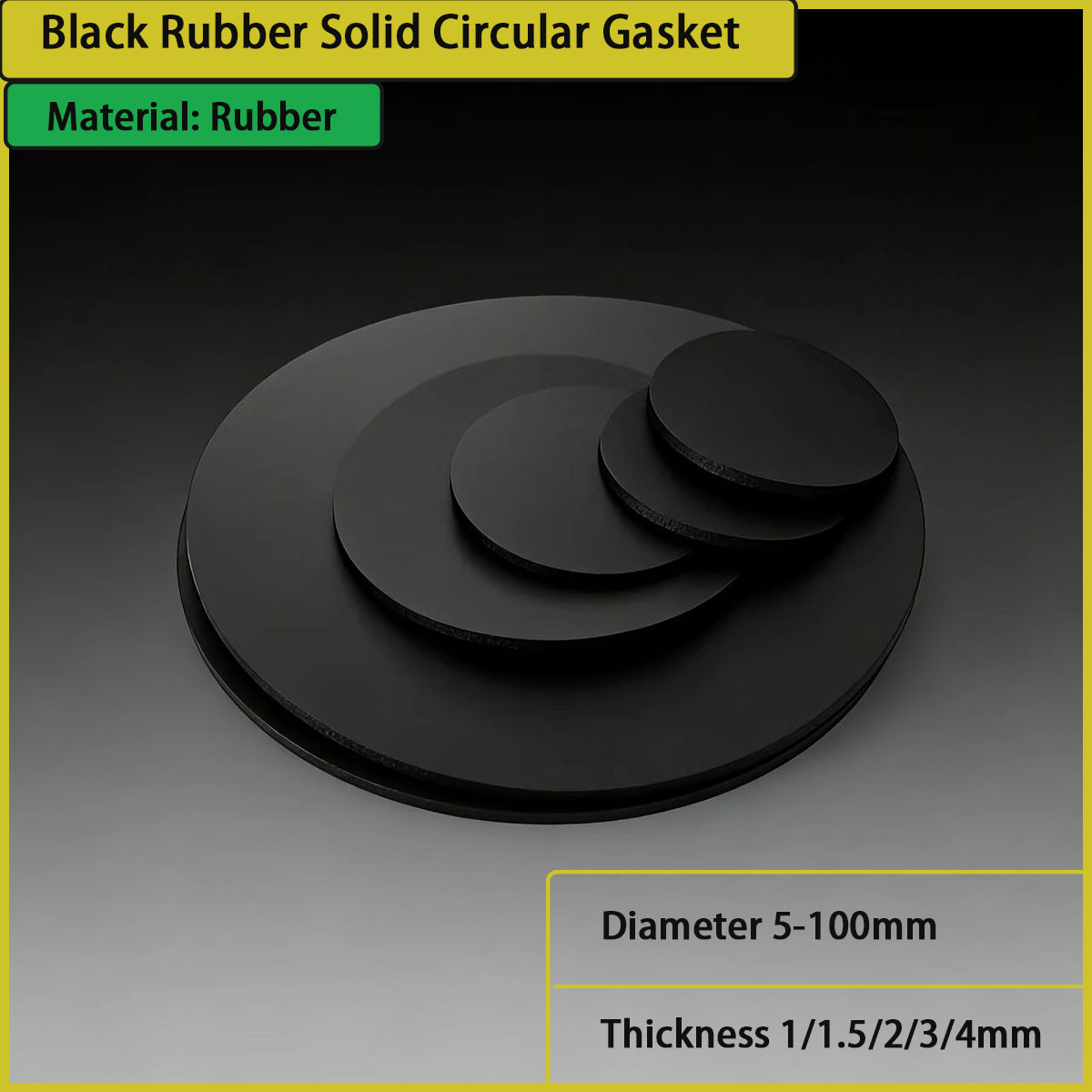 Used Furniture Hardware - Gasket karet hitam tebal 1/1.5/2/3/4mm berbentuk