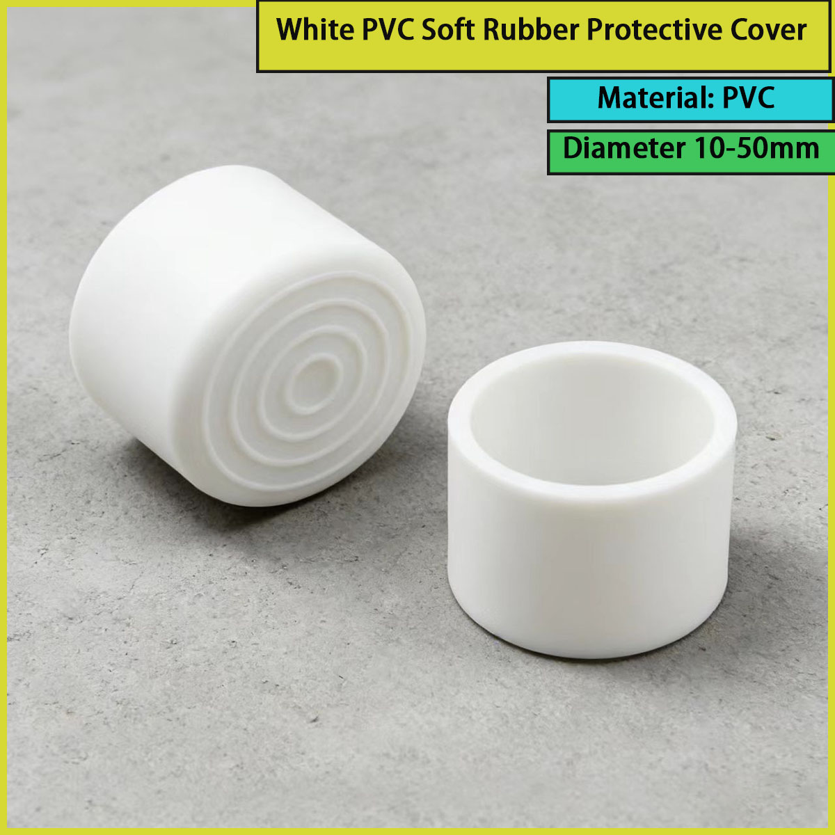 Used Furniture Hardware - Penutup Pelindung Karet PVC Putih Lembut