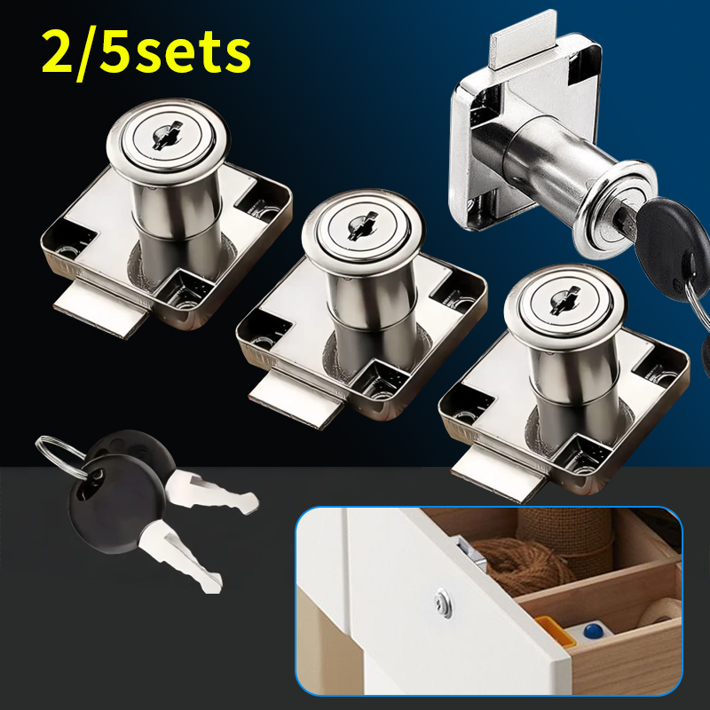 Used Furniture Hardware - 2/5 Set Kunci Laci dengan Kunci,