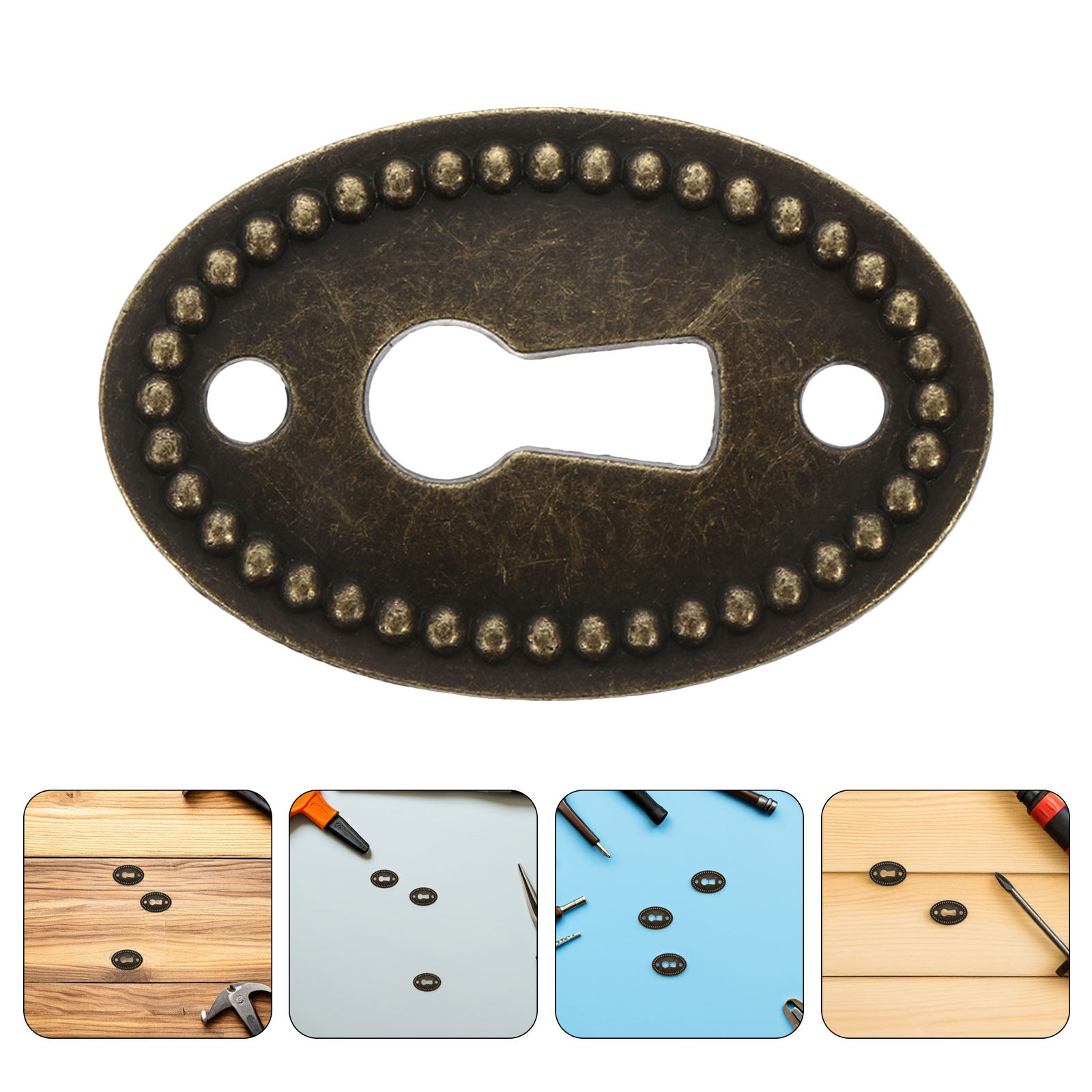 Furniture Hardware Locks - 16 Buah Pelat Dekoratif Penutup Lubang