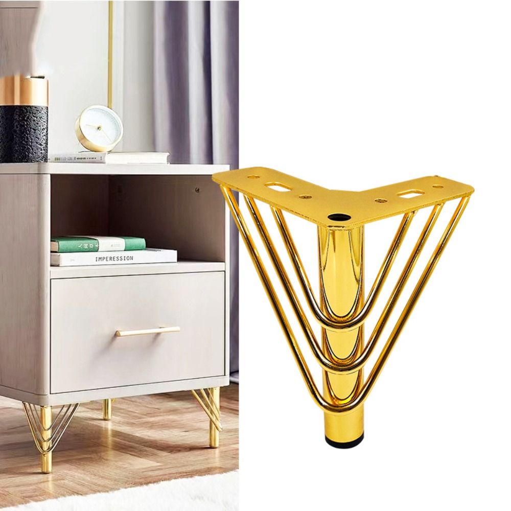 Furniture Hardware Material - Kaki Furnitur Warna Emas Desain Tebal