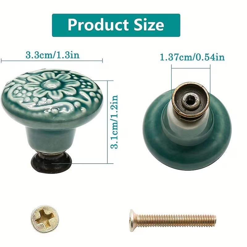 12 buah kenop kabinet keramik, - Furniture Hardware Tools ulasan dan harga