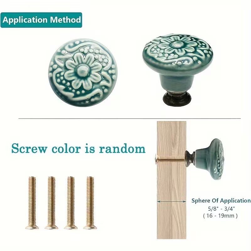 12 buah kenop kabinet keramik, - Furniture Hardware Tools ulasan dan harga