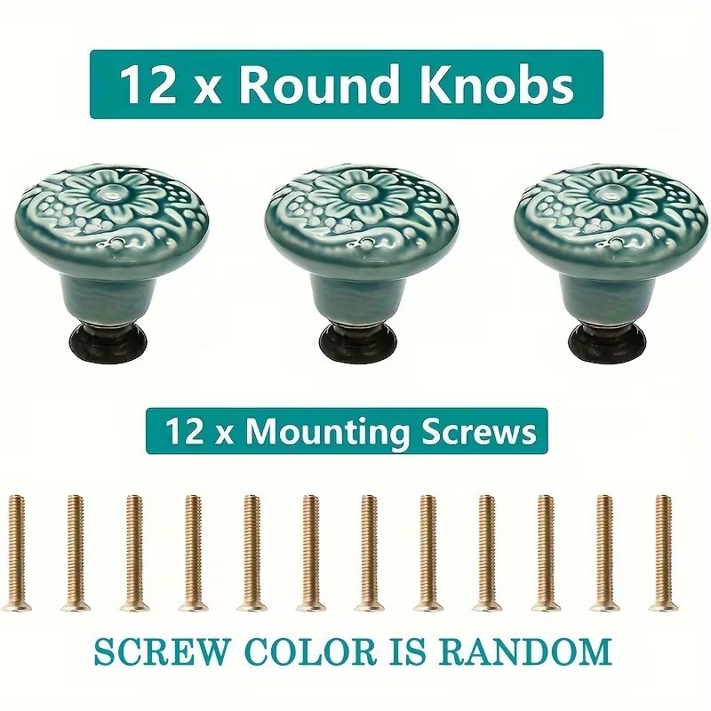 12 buah kenop kabinet keramik, - Furniture Hardware Tools ulasan dan harga