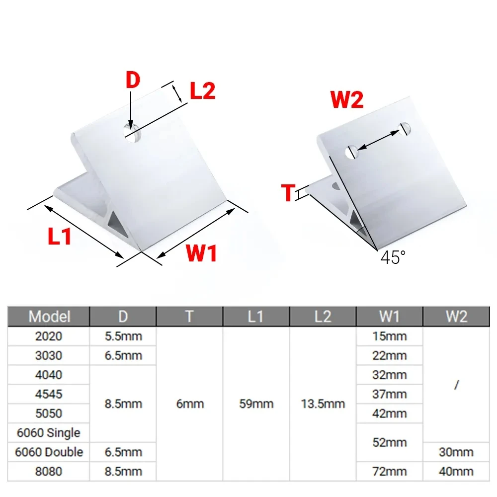 4 Buah Braket Sudut Sudut 45 D - Joint Connector Bracket ulasan dan harga