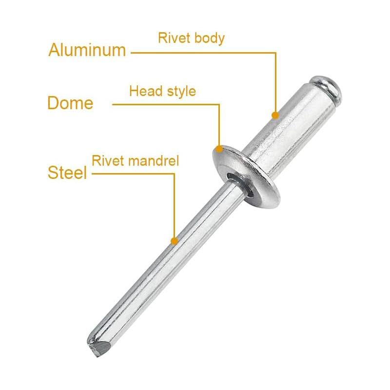 Paku Rivet Dome Head Aluminium - Furniture Hardware Fasteners ulasan dan harga