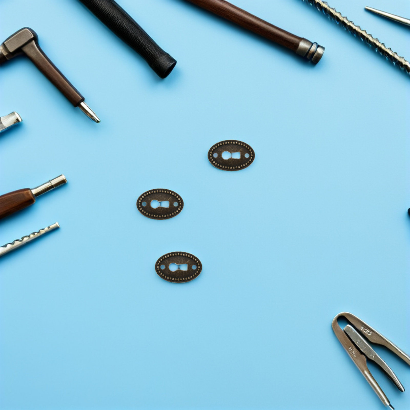 16 Buah Pelat Dekoratif Penutu - Furniture Hardware Locks ulasan dan harga