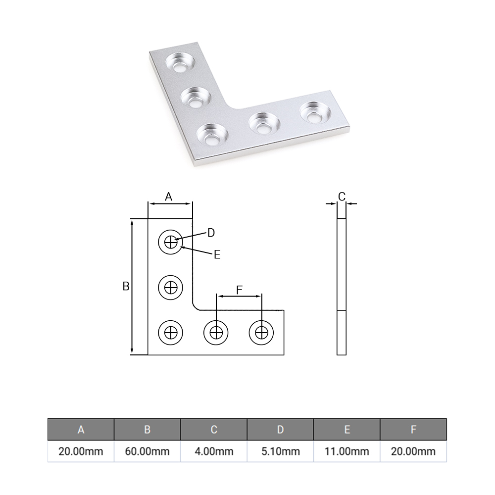 2 Buah/Lot Tipe L 5 Lubang 90  - Joint Connector Bracket ulasan dan harga