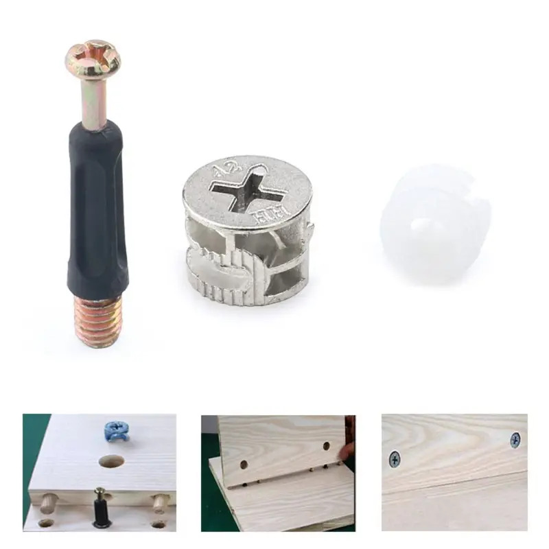 100 Buah Konektor Tiga Dalam S - Furniture Hardware Fasteners ulasan dan harga