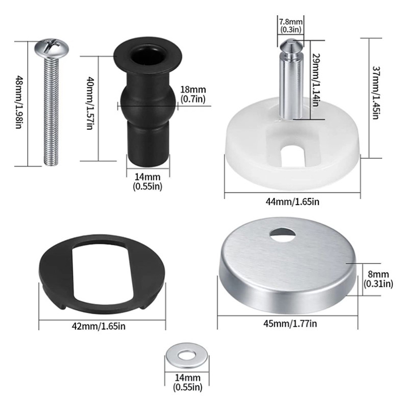 2 Buah Engsel Dudukan Kloset,  - Furniture Hardware Replacement Parts ulasan dan harga