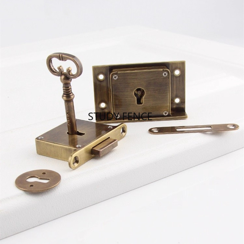 1 Buah Kunci Laci Logam Antik  - Furniture Hardware Locks ulasan dan harga