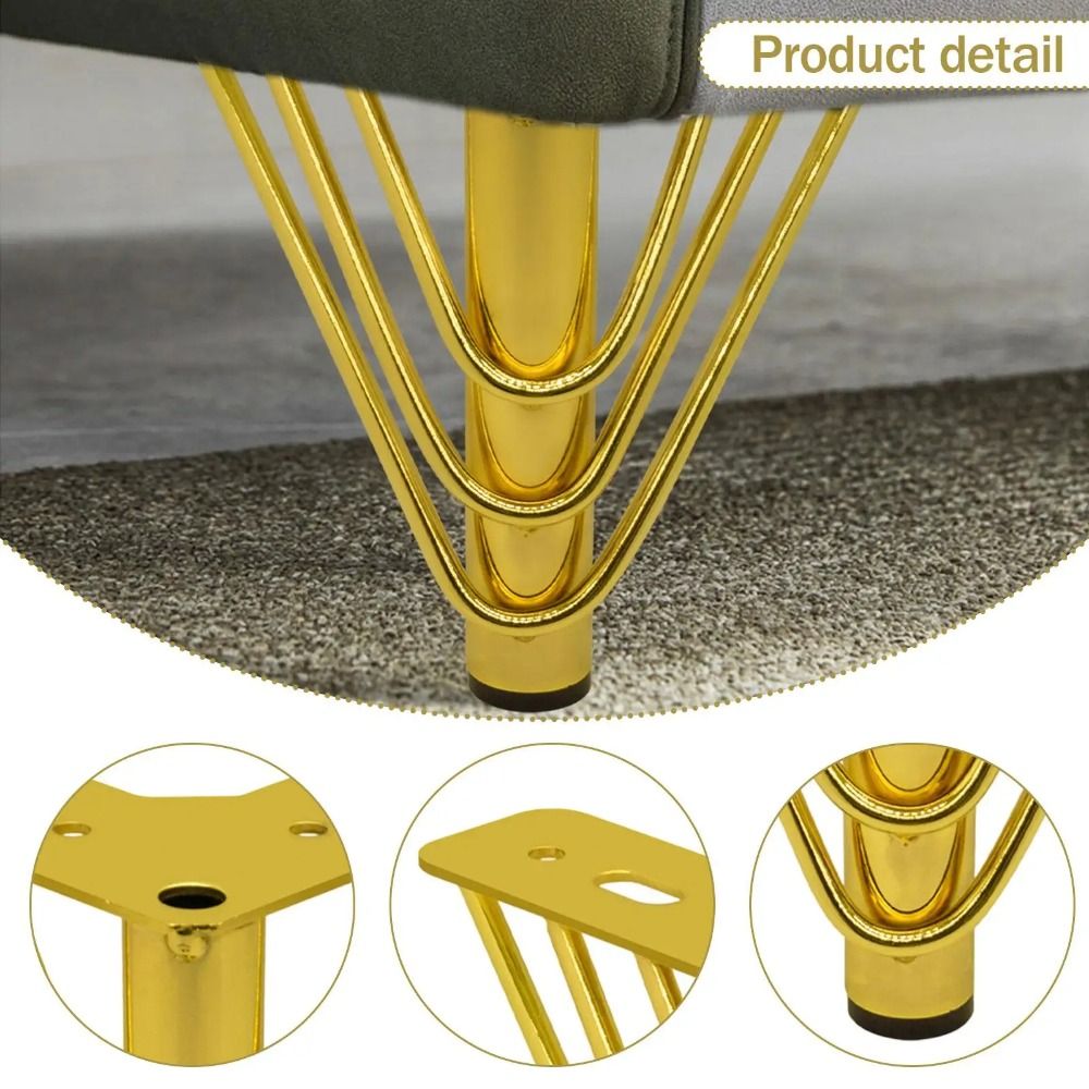Kaki Furnitur Warna Emas Desai - Furniture Hardware Material ulasan dan harga