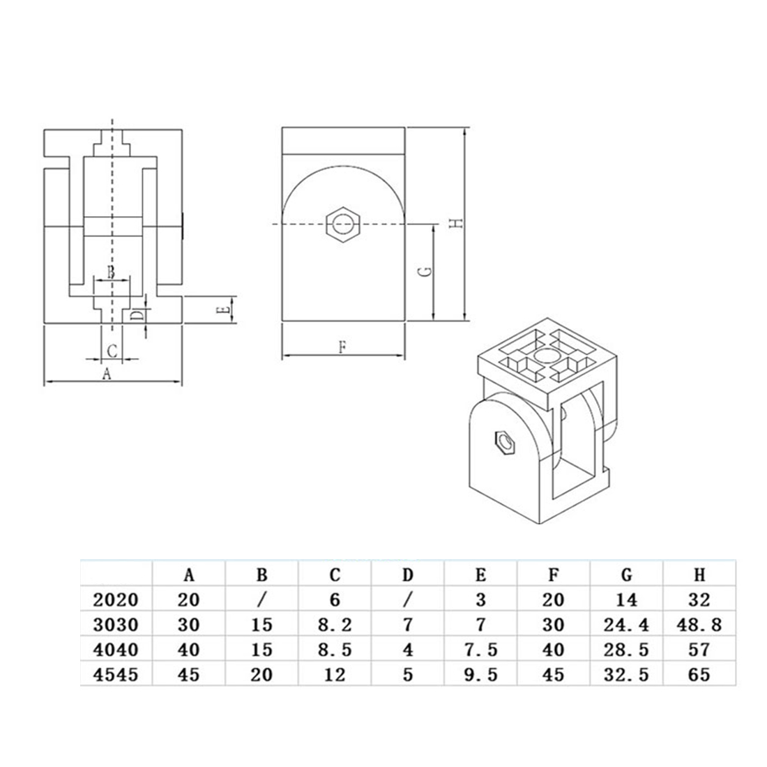 1pc 2020/3030/4040/4545 Sambun - Joint Connector Bracket ulasan dan harga